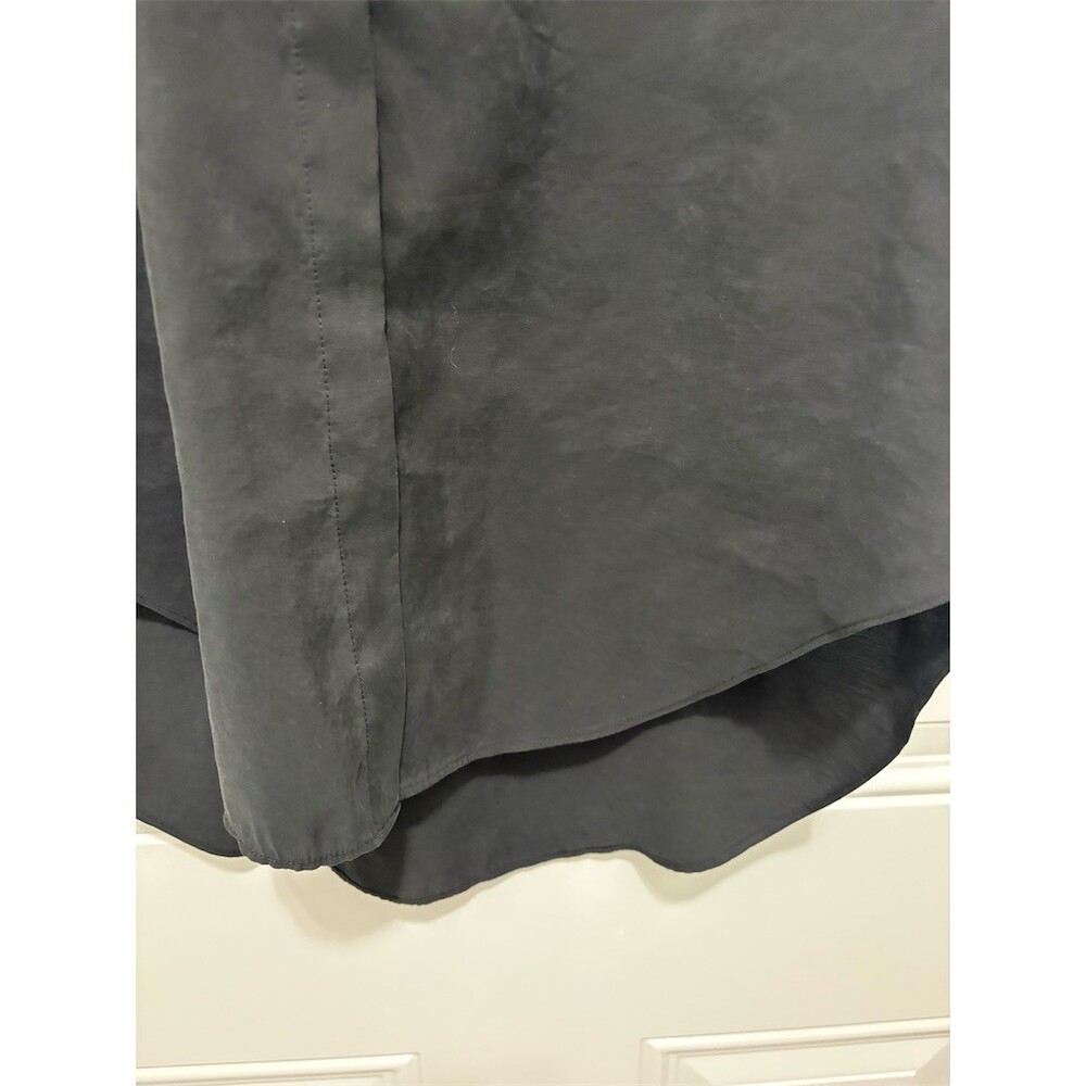 BCBGMAXAZRIA Blouse Womens Size S Black Sleeveless Button Front Hi-Low Top - Picture 5 of 9
